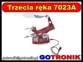 Uchwyt z lupą i podstawką TRZECIA RĘKA z podświetleniem