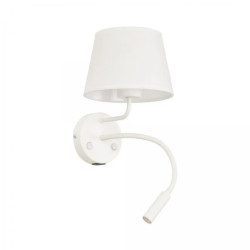 Kinkiet klasyczny MAJA WHITE z włącznikami i regulowanym ramieniem, ładowanie USB 10204 TK Lighting