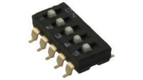 Przełącznik Dip-Switch Ilość Sekcji 5 On-Off 0,025A/24Vdc A6s-5104-H