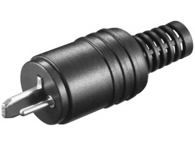 Wtyk głośnika z przyłączem gwintowanym i zabezpieczenie przed zgięciem