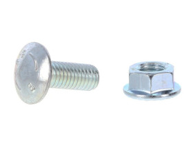Śruba z łbem grzybkowym + nakretka kołnierzowa ząbkowana (komplet) SGKM8x20