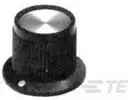 Button, cylindrical, Ø 19 mm, (H) 13.97 mm, black, for rotary switch, 1437624-6