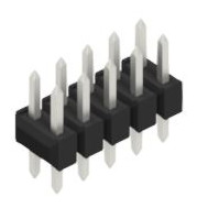 Pin header, 10 pole, pitch 2.54 mm, straight, black, 10054919