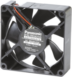 DC axial fan, 24 V, 80 x 80 x 25 mm, 65.4 m³/h, 32.5 dB, ball bearing, Panasonic ASFP 80392