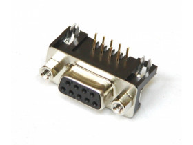 Gniazdo DB9 2-rzędy żeńskie kątowe do druku