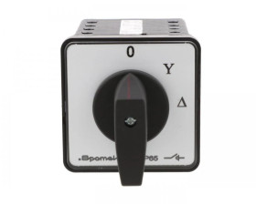 Łącznik krzywkowy 80A przełącznik rozruchowy trójfazowy 0 Y A mocowany do pulpitu czoło szare pokrętło czarne SK80-4.831\P03