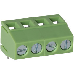 TruConnect 211784 5.08mm 4 Way 90deg Rising Clamp Terminal Block