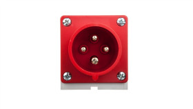 Wtyczka Odbiornikowa 16A 4P 400V Czerwona Ip44 514-6