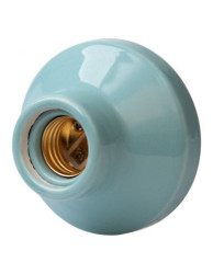 CERAMICZNY UCHWYT ŻARÓWKI E27 3,5" HIGH FREQUENCY PROSTY PASTELOWY MIĘTOWY