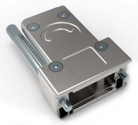 Osłona tylna D-Sub 9, 15 -pinowe Cynk odlewany Kątowy TE Connectivity E