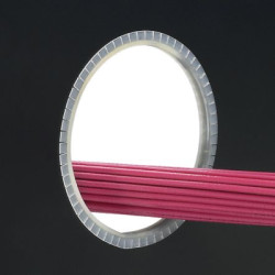 Edge protection profile, serrated edge, (W x H) 3.3 x 4.1 mm, max. clamping range 1.6 mm, PE, black, GEE62F-C0