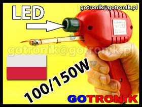 Lutownica transformatorowa 100W/150W LED produkcji TEX z przełącznikiem mocy
