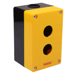 2 Way 22.5mm Push Button Enclosure PtecENC2Yellow