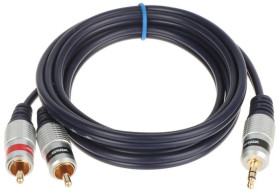 Kabel 2xCINCH / JACK 3.5mm 2C-W/J-W-1.5M-HQ 1.5m VITALCO