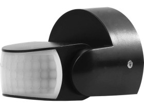 Czujnik ruchu PIR, 360/180, 1200W, IP65, natynkowy, czarny