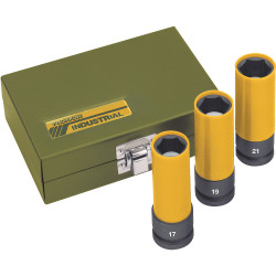 Proxxon Industrial 23938 IMPACT Socket Set (1/2&quot;) 17, 19 &amp; 21mm - 3 Piece