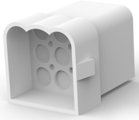 Socket housing, 9 pole, pitch 6.1 mm, straight, natural, 1-480586-0