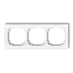 DECO Ramka uniwersalna potrójna z tworzywa DECO Soft, biały mat 25DRSO-3