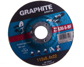 Tarcza szlifierska do metalu 115 x 6.4 x 22.2 mm, 27 A30-S-BF /5szt./