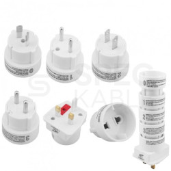 Komplet podróżny 5 adapterów zasilania (ANGLIA, USA, EUROPA, AUSTRALIA) LTC