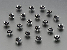 Adafruit Tactile Button switch (6mm) x 20 pack