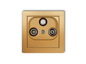 DECO Gniazdo antenowe RTV-SAT końcowe multimedialne (Internet) złoty 29DGM KARLIK