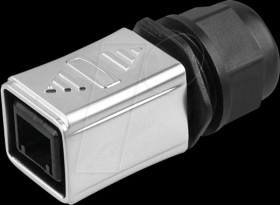 IC06-R301 Unpopulated plug, cutout for RJ45 plug, metal