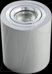 500735 Surface-mounted spotlight, brushed aluminium round swivel-mounte