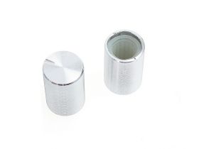 Gałka potencjometru GSL10 SREBRNA 10mm -wysokość 14mm