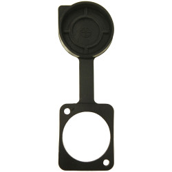 Cliff CP30285 Universal dust cover cap for feedthrough connectors, black