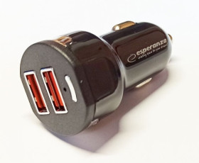 EZC110K ładowarka samochodowa 2x USB QC 3.0, moc 36W