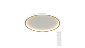 Plafon Led Okrągły Złoty Abigali 500*45Mm 36W - Trzy Barwy, Ściemnialny - Pilot