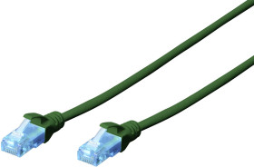 kabel LAN Digitus DK-1512-005/G, 1 szt., RJ45, CAT 5e, U/UTP, 0.50 m, zielony