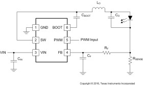4.5V-to-28V Input Voltage, Synchronous Buck LED driver