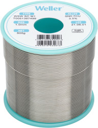Solder, lead-free, SC (Sn0.7Cu3.5%), Ø 1 mm, 500 g, WSW SC M1 1MM 500G