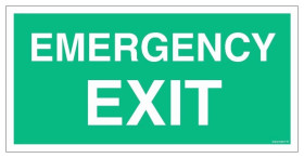 ZNAK - AC002 Emergency EXIT 20 x 10 cm KS - Folia podłogowa foto.