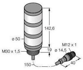 Kolumna sygnalizacyjna Turck TL50YGRQP 3085361 1 szt.