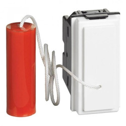 LIVING NOW przycisk z cięgnem NO/NC 1mod. biały KW4033