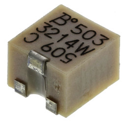 Potencjometr dostrojczy 50kΩ SMD 0.25W 5 -zwoje Regulacja górna 1,5 mm