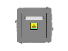 DECO Gniazdo światłowowode/optyczne pojedyncze szary mat 27DGOP-1 KARLIK