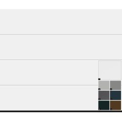 Brama garażowa segmentowa Renomatic/Hormann z napędem Supramatic E i szyną FS10-K - przetłoczenia L Planar. Wymiar 5000x2125mm.