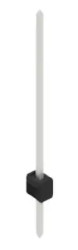 Pin header, 1 pole, pitch 2.54 mm, straight, black, 10046906