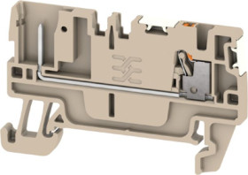 Terminal block, push-in connection, 1.5 mm², 2 pole, 17.5 A, 6 kV, dark beige, 2675680000