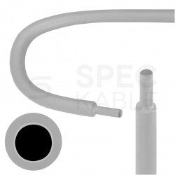 Rurka termokurczliwa RTS 12,7/6,4mm bezhalogenowa LSOH szara 1m