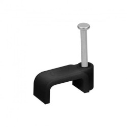 Uchwyt kablowy płaski na kabel YDYp 3x1,5mm2, 10x6mm, czarny, 25 szt.,OR-MP-6001/10/6/B/25