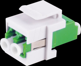BS08-10201 Keystone module, LC duplex, OS1 / OS2, green