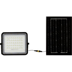 V-TAC 7821 VT-40W LED Floodlight Cool White Solar Panel Black