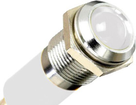 Signal light, 24 V (DC), white, 1 cd, Mounting Ø 16 mm, pitch 1.25 mm, LED number: 1, Q16P1CXXW24E