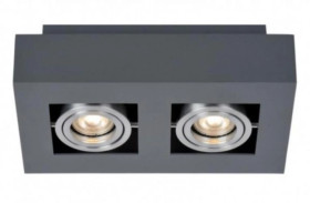 Oprawa sufitowa Pita Black+Silver ruchoma prostoką