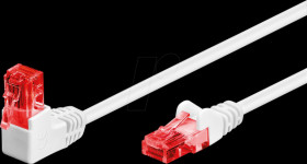 51520 Network cable Cat.6 U/UTP angled / straight, 0.25 m